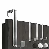 4smile Türhaken zum Einhängen, 4er Set, Fb. Silber - Platzsparende Kleiderhaken Tür für ganze Wohnung, universelle Haken zum Einhängen - Stabile Türgarderobe, Türhakenleiste