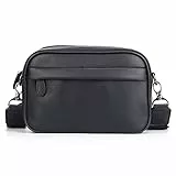 PU Umhängetasche Hohe Kapazität Tasche, Messenger Bags Schultertasche Herren, Umhängetasche für Herren mit Sport wasserdicht Freizeit Brusttasche,Gürteltasche Büro kleiner Rucksack,für Arbeit Reisen