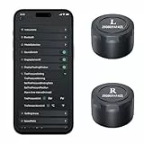 OBEST Reifendruck Kontrollsystem mit App,Intelligentes Bluetooth Motorrad TPMS mit 2 Externen Sensoren, Drahtloser Reifendruck und Temperaturdetektor, Unterstützt iOS und Android, 0.1-7BAR/10-100PSI