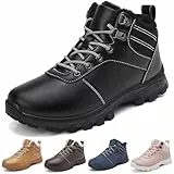 ricema Winterschuhe Herren Warme Gefütterte Winterstiefel Damen Wasserabweisend Wanderschuhe Warm Gefüttert Schneestiefel Winter OutdoorBoots Stiefel Rutschfest Leicht​ Unisex,Schwarz 42 EU