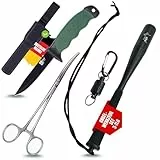 Zite Fishing Angel-Werkzeug-Set [Fischtöter mit Messer & Hakenlöser] Angelzubehör-Set Fische Angeln & Waidgerecht Versorgen, Fisch Totschläger angeln, Fischbetäuber Anglermesser Angelmesser Angler.Set