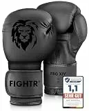 FIGHTR® Boxhandschuhe - Maximaler Schutz & Stabilität | Box Handschuhe für Boxen, MMA, Muay Thai & Kickboxen | Größen 8-16 oz, inkl. Tragetasche