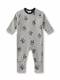 Sanetta Baby-Overall grau, Baby Kleidung | Praktischer und bequemer Strampler aus 100% Baumwolle für Jungen