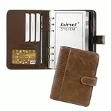 Bind 16601 - Systemplaner A6 aus FINEtouch-Lederimitat, Brauner Timeplaner, Mappe ca. 18, 5 x 13, 5 x 3, 5 cm, Kalendermappe mit Systemeinlage mit Kalender 1 Woche=2 Seiten, Planer mit Druckverschluss