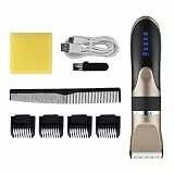 dijiusidy Elektrische Haarschneidemaschine Einstellbarer kabelloser Barber Man LED Anzeige Keramiktrimmer Geräuscharmer Rasierer mit Limit Haarbürsten, Gold