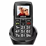 artfone C1+ Mobile Seniorenhandy ohne Vertrag | SIM mit Notruftaste | Rentner Handy große Tasten | 1400 mAh Akku Lange Standby-Zeit | Großtastenhandy mit Ladestation | 1,77 Zoll Farbdisplay