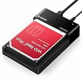 ORICO Externe USB 3.0 SATA Festplatten Dockingstation für 2,5/3,5 SATA HDD, 5Gbps Festplattengehäuse Docking Station mit bis zu 24 TB [Unterstützt UASP]