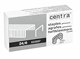 Centra Heftklammern 24/6 mm, verzinkt, 1.000 Stück