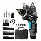 Cecotec 2-in-1-Akkuschrauber 3,6V und 1500 mAh PowerGyro 4000 Light. 200 U/min, Einstellbares Drehmoment 6Nm, Schnellspannfutter 1/4' (6,35 mm) Hex, Integrierte LED-Front, Rückleuchte, Koffer, Zubehör