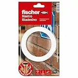 Fischer 3 Meter transparentes doppelseitiges Klebeband zur Wandmontage, bis zu 300 kg pro Rolle, für Innen- und Außenbereiche, Befestigung von Spiegeln, Rahmen, Steckdosen, etc.