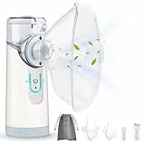 Gindoly Inhalator,Inhalationsgerät tragbar Vernebler Set,Geräuscharmes Inhalator mit Mundstück,Inhalator Vernebler für Kinder und Erwachsene,Inhalator mit Mundstück，USB wiederaufladbar-Violett