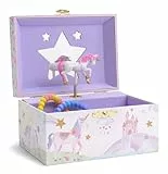 Jewelkeeper Musikalisches Schmuckkästchen Mädchen - Einhorn Design mit Drehfigur und Musikspieluhr, Einhorn Geschenke für Mädchen - Schatzkiste Kinder - Rosa, 21.8 x 27.4 x 38.3 cm