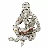 TOPINCN Mädchen-Lesefigur, Harz-Figur Innovative Lady Reading Pulp Molding Bücherregal-Ornamente, Desktop-Bücherregal-Dekoration (G)