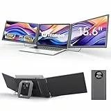 Teamgee Laptop Bildschirm Erweiterung mit 10000mAh Power Bank, 15.6' 1080P FHD IPS Portable Monitor für Laptop, Triple Display Arbeit mit 13' -17' PC Mac Windows Chrome für Zuhause & Reisen