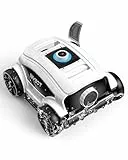 WYBOT Osprey 300II Poolroboter Akku Kabellos Poolsauger Roboter,Automatisch Parken,Poolreiniger Für Aufstellpools Bis 100 m²,Große Bürste & Saugöffnungen,Verstellbare Düse,120 Min (Schwarzweiß)