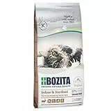 Bozita Indoor & Sterilised Katzentrockenfutter mit Rentier – 2 kg – weizenhaltiges Katzenfutter für sterilisierte Wohnungskatzen – 33 % Protein, 14 % Fett – gentechnikfrei, Alleinfuttermittel