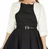 BlackButterfly Satin Bolero - halbe Hülse (Elfenbein, M)