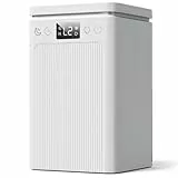 Luftentfeuchter Elektrisch,2.2L Raumentfeuchter Tragbarer mit LED Display, Automatisches Abtauen,Ultra Leiser 35db,2-12H-Timer,Entfeuchter für Zuhause (Silberweiß)