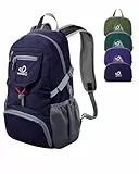 WATERFLY Ultraleicht Faltbar Klein Rucksack: 20L Leicht Packable Wanderrucksack Tagesrucksack Trekkingrucksack Outdoor Sportlich Backpack Travel Daypack für Herren Damen (Blau-Lila)