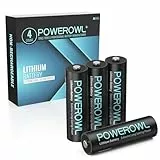 POWEROWL Lithium Batterie AA - 4 Stück,5 V LR6 Mignon Lithiumzellen Starke Energie AA Lithium Batterien (Nicht wiederaufladbar)