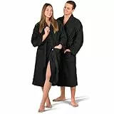 Merana OSLO Bademantel Unisex | kuschelweicher und saugstarker Bademantel für Herren und Damen mit Schalkragen | Frottier Luxus Qualität | 100% Baumwolle | Oeko-TEX | Premium Hotelqualität 400 GSM