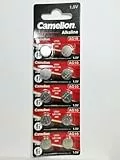 10 Camelion AG10 / LR54 / 189/389 / LR1130 Knopfzelle Alkaline Alkali Batterie, 10-er Pack, Lange Haltbarkeit (Haltbarkeitsdatum markiert)
