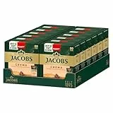 Jacobs Café Crema löslicher Bohnenkaffee als Stick, Instant Kaffee, 12 x 20 Einzelportionen à 1,8 g, für 240 Getränke