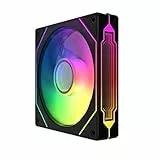 TZMRIT Prism 4 Pro RGB Lüfter 120mm Schwarz,5V 3PIN Motherboard Synchronisierbarer 4PIN Spiegel PWM ARGB PC Gehäuse Lüfter