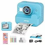 ASTGMI Kids Camera,Instant Print Selfie Camera, 1080P HD Digital Camera for Boys with Print Paper & 32GB Card, Christmas Birthday Gifts Kids Toys for 3-12 Years Old Boys(Blue)