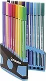 STABILO - Premium-Filzstift - Pen 68 ColorParade - 20er Tischset in anthrazit/hellblau - mit 20 verschiedenen Farben