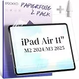 IPROKKO [2 Stück Papier Schutzfolie für iPad Air 11 Zoll 6. Gen 2024/7. Gen 2025, Like Paper Folie Matte Papierfolie Displayschutz Film Blendfreiem Screen Protector zum Zeichnen, Schreibe, Notizen
