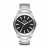 Armani Exchange Watch For Men, Quartz Three hand movement and 44mm Case Size with Stainless steel strap