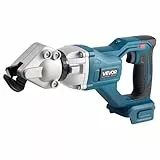 VEVOR Akku Metallschere, Blechschere, mit 360-Grad-Schwenkkopf, Doppelklingen, 25.000 U/min Drehzahl, schneidet 18 GA verzinkten Stahl, 20 GA Edelstahl, Aluminiumplatte, Kunststoff, Karton