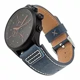 Wristitani Echtes Leder Uhrenarmband 22mm 20mm, Kompatibel mit Samsung Galaxy Lederarmband Watch 7/6/5/4 40mm 44mm, Ersatzarmbänder Damen Herren für Smartwatch und Universal-Uhren