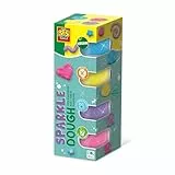 SES Creative 00515 - Feel good Knete Sparkle (4x90gr), Vegan, Glutenfrei für Kinder ab 1 Jahr