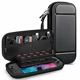 FINTIE Tasche für Nintendo Switch 2(2025) - Tragetasche Aufbewahrungstasche Hülle Case mit Spielkartenhaltern und Innentasche für Nintendo Switch 2 Konsole und Zubehör, Schwarz