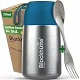 Thermobehälter Blockhütte aus Edelstahl I 530 ml I Erwachsene bis 14 Std. I Thermo-Lunchbox für Erwachsene und Kinder