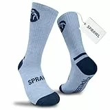 WrestlingMart Wrestling-Socken – rutschfeste Matte Grip, atmungsaktiv und feuchtigkeitsableitend – nahtlos, langlebig und gebaut für Spitzenleistungen – SPRAWL | Größe 44-42, Blau-Navy, 10-14