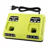 Energup P117 Dual Port Ladegerät für Ryobi Ladegerät 18V Ersatz für Ryobi ONE+ P107 P108 P102 P103 P104 P105 P107 P108 12V-18V Akku