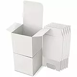 Geschenkbox,30 Stk Geschenkboxen Kraftpapier,Karton Schachteln, Bastelkarton,Quadratisch Geschenkbox Set,Pappschachteln mit Deckel,für Geschenke, Geburtstag, Party, Hochzeit(10 x 10 x 10 cm, Weiß)