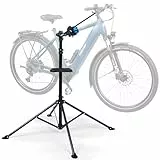 FISCHER Fahrradmontageständer | Reparaturständer | 4-beiniger Stativfuß | klappbar und höhenverstellbar | stabil mit festem Stand