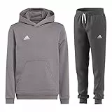 adidas Fußball Entrada 22 Jogginganzug Hoodie Jogginghose Herren grau Gr M