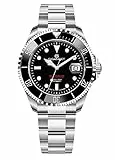 Gigandet Herren-Automatikuhr Sea Ground 300 Ceramic Date - Made in Germany - Keramiklünette - Saphirglas - Swiss Super Luminova - Edelstahl - 300m/30bar wasserdicht - G300-013M-C