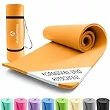 #DoYourFitness x World Fitness | Fitnessmatte 'Yogini' | 183x61x1cm | Phthalatfrei & rutschfest | Gymnastikmatte ideal für Yoga, Pilates, Fitness, Outdoor im Studio & zu Hause | Orange