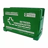 LEINA-WERKE 20001 Betriebsverbandkasten Klein DIN 13157, + Wandhalterung, Grün, -1- Stück