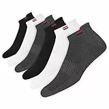 NAVYSPORT 6 Paar Sneaker Socken Herren Damen Sportsocken Baumwoll Kurze Socken (Mehrfarbig, EU 43-46)