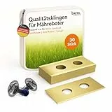 BEOS® 30 x Premium Titan Ersatzmesser + Schrauben mit Sicherung - Ersatzklingen für Premiummarken Worx, LandXcape, Zoef Robot, Einhell, Kress – 0,9 mm Blattstärke für langes Rasenmäher Vergnügen -