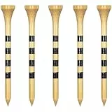 Zivisk Golf Tees Holz - 100 Stück 70mm Bambus Tees (Natürliche Farbe)