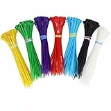 GODLOVEM Farbige Kabelbinder, 100mm x 2,5mm, Packung mit 210 Stück, 4 Zoll (10,2 cm) Premium kleine Nylon-Kabelbinder, 7 Farben - Rot/Gelb/Blau/Grün/Violett/Schwarz/Weiß für Zuhause, Garten, Büro