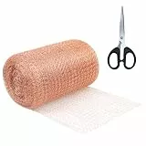 TOKIISHE Schneckenschutz 12.7cmx6m, Kupferdraht Gegen Schnecken Hochbeet, Kupferband Schneckenzaun Kupfergeflecht, Doppelschicht Kupfergitterrolle für Garten Schneckenabwehr Abwehr (20 Feet)